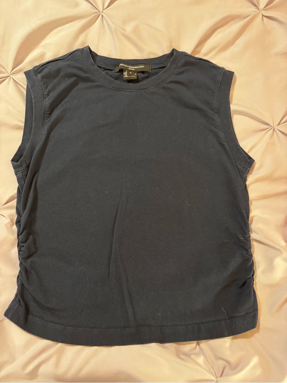 French Connection Navy Sleeveless Crop Top size Small